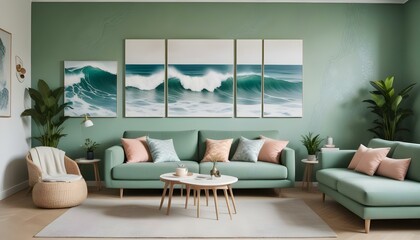Photo interior modern design room 3d illustration;