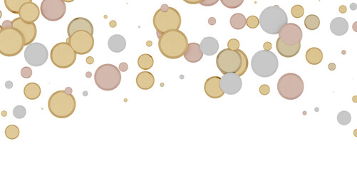 Glittering Spectacle: Captivating 3D Illustration of Glittery gold Confetti