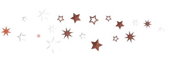 Celestial Splendor Unveiled: 3D Gold Stars Rain Illustration Enchants