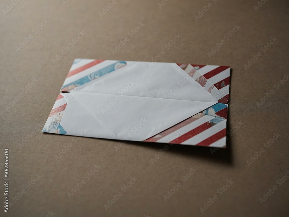 Poster blank post envelope label for customization.