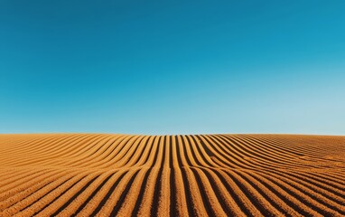 Fototapeta premium An agricultural field utilizing carbon-neutral practices like no-till farming and solar-powered equipment