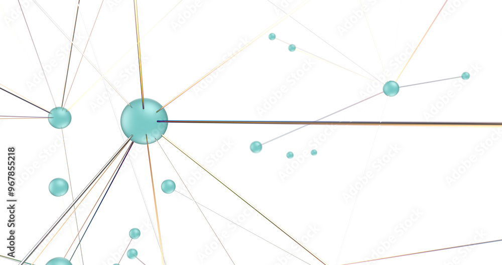 Poster abstract 3d render, network concept, background