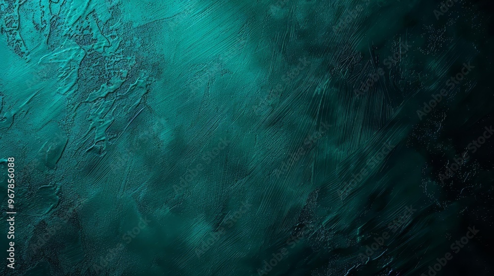 Poster striking abstract background showcases a rich, textured surface in deep teal tones. interplay of lig