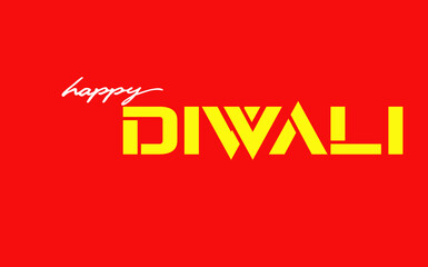 happy diwali text illustrations