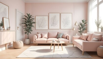 Photo interior modern design room 3d illustration;