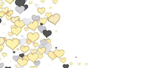  Falling love heart confetti 3d illustration