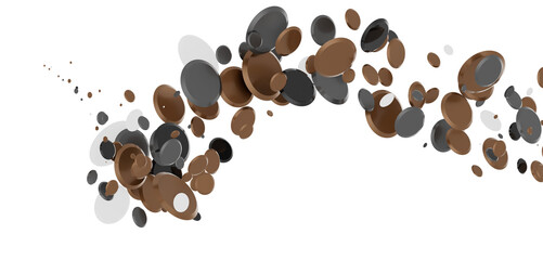 confetti png. Gold confetti falls from the sky.