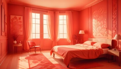 Photo interior modern design room 3d illustration;