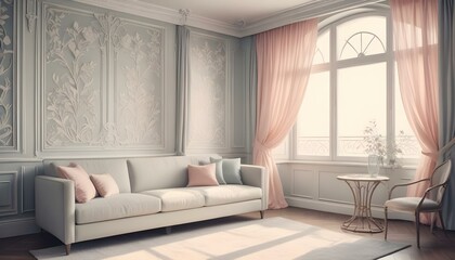 Photo interior modern design room 3d illustration;