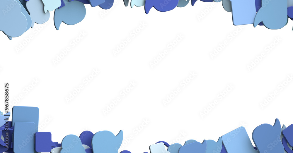 Poster touching 3d rendering flying email icon with his fin