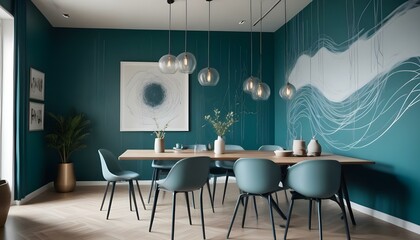 Photo interior modern design room 3d illustration;