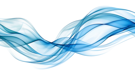 abstract blue curve isolated on white