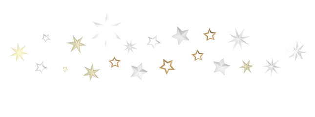 Drifting Christmas Stardust: Captivating 3D Illustration of Descending Stardust Particles for the Holidays