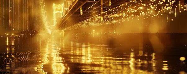 Fototapeta premium Abstract golden light pattern background.