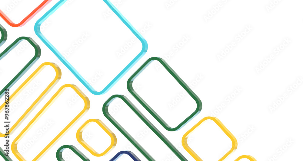 Poster abstract geometric backgrounds full color - divider 3d