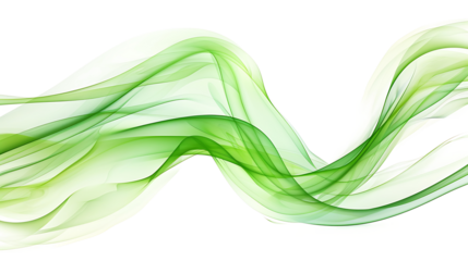 abstract green curve isolated on white