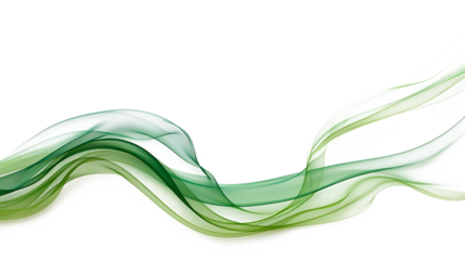 abstract green curve isolated on white