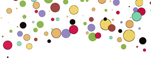  Colorful confetti on white background