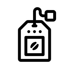 Coffee Bag Line Icon. Single icon, line vector icon