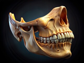 Naklejka premium jawbone details anatomical precision illustration mood scientific
