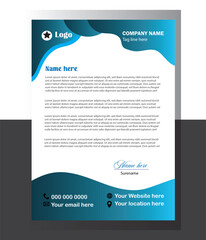 Letterhead Design Mockup template.