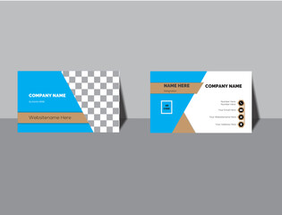 Business card for business and personal use. 
Vector illustration design. Horizontal layout, Print ready
