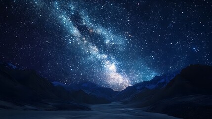 Milky Way over Majestic Mountains