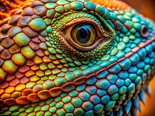 Naklejka premium close up of a chameleon