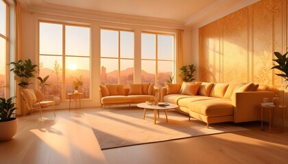 Photo interior modern design room 3d illustration;