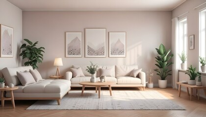 Photo interior modern design room 3d illustration;