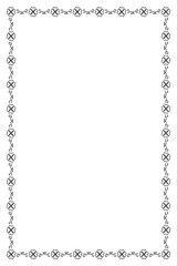 Vintage ornamental patterned decorative frame design element