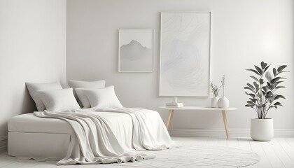 Photo interior modern design room 3d illustration;