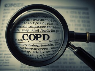 COPD abbreviation under a magnifying glass