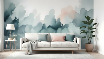Photo interior modern design room 3d illustration;