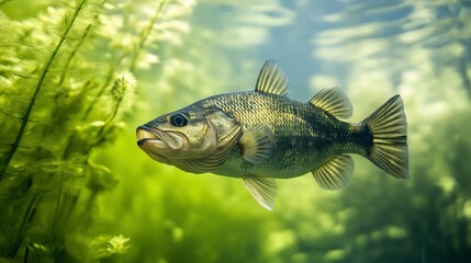 Largemouth Bass created with Generative AI Technology, ai, generative