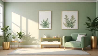 Photo interior modern design room 3d illustration;