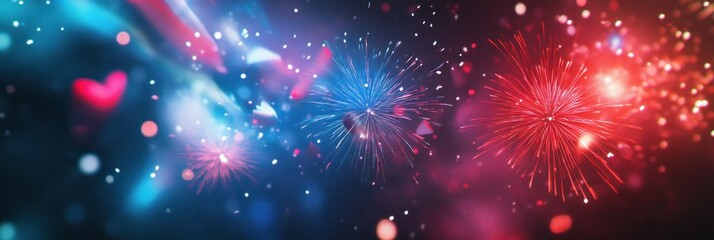 Colorful Fireworks Display