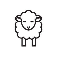 Fototapeta premium Sheep in cartoon, doodle style . Image for t-shirt, web, mobile apps and ui. Isolated 2d vector illustration in logo, icon, sketch style, Eps 10, black and white. AI Generative