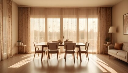 Fototapeta premium Photo interior modern design room 3d illustration;