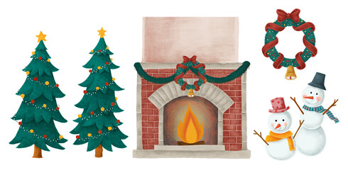 Christmas vibe festive holiday png sticker hand drawn collection