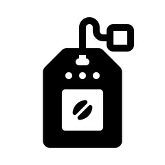 Coffee Bag Glyph Icon. Single icon, glyph vector icon