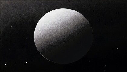 Abstract grainy gradient white gray noise texture monochrome sphere minimalist black background banner poster