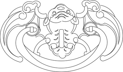 Sketch vector illustration silhouette design image icon logo symbol old door handle classic vintage ethnic traditional