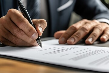 Hand Signing Important Document