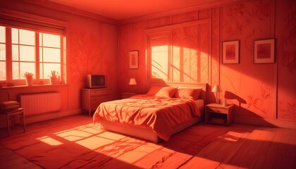 Photo interior modern design room 3d illustration;