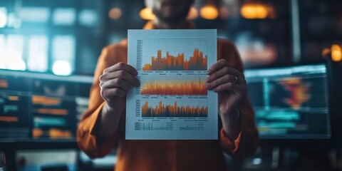 Detailed Financial Graphs and Charts Spread on Table