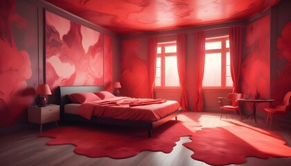 Photo interior modern design room 3d illustration;