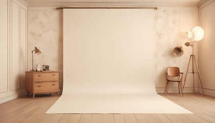 Photo interior modern design room 3d illustration;