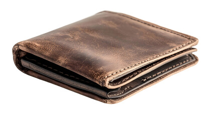 leather wallet on transparent background