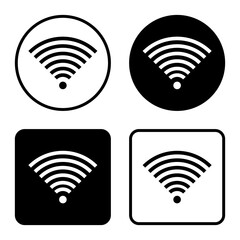 Wireless free icon. Wifi icon vector, wireless internet sign. Wifi signal icon. Remote internet access symbol Pro Vector. Wireless Internet Connection Icon.